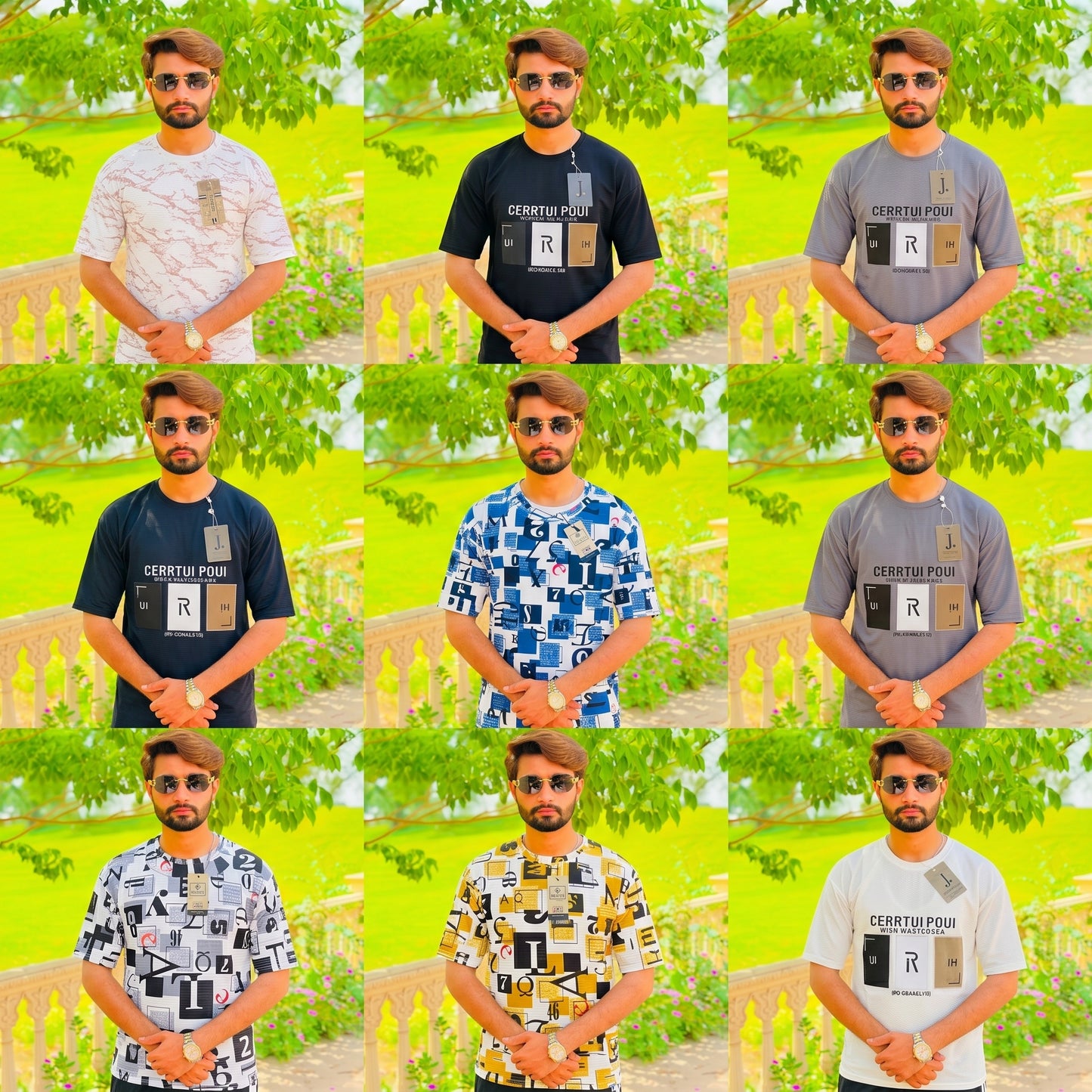 T-Shirt Combo Pack (2 PCS) – Casual Summer Round Neck Tees